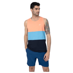 Koszulka bez rękawów Męska 4F łososiowy 4FSS23-TTSHM352