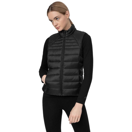 Bezrękawnik Puchowy Zimowy Kamizelka Damski 4F H4L22-KUDP001 czarny