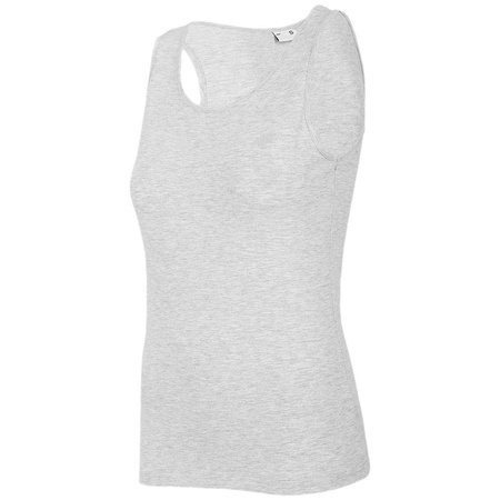 Koszulka bez rękawów Damska Top 4F NOSH4-TSD003 SZARA