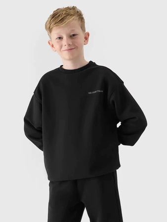 Bluza chłopięca bez kaptura 4FJWSS25TSWSM1713 czarna