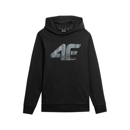 Bluza dresowa z kapturem Męska 4F czarna 4FSS23-TSWSM233