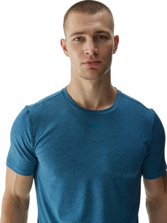 Koszulka męska treningowa 4F 4FWAW24TFTSM1003 morska