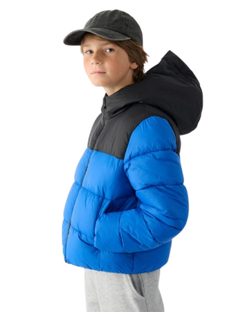 Kurtka puchowa chłopięca 4FJWAW24TDJAM462 kobalt