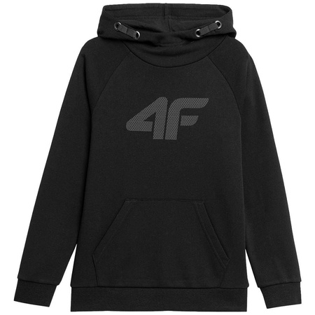 Bluza chłopięca z kapturem 4F HJZ22 JBLM002 czarna