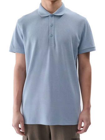 Koszulka męska polo 4FWSS25TPTSM407 jasny niebieski