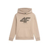 Bluza dresowa z kapturem chłopięca 4F beż 4FJSS23-TSWSM240