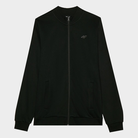 Męska bluza dresowa rozpinana bez kaptura 4FWMM00TSWSM1463 czarny