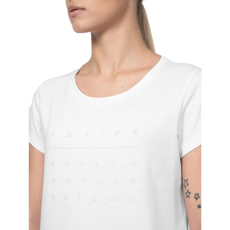 Koszulka T-shirt Damski 4F H4L22 TSD013 biały