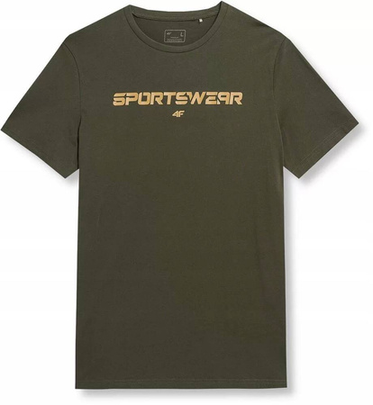 Koszulka T-shirt Męski 4F AW23TTSHM0950 khaki