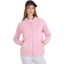 Bluza rozpinana z kapturem damska 4FWMM00TSWSF1763 jasny róż