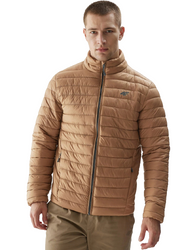 Kurtka Męska puchowa Pikowana 4F AW23TDJAM239 jasny brąz