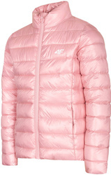 Kurtka dziewczęca Puchowa Pikowana 4F HJL22 JKUDP001 różowa