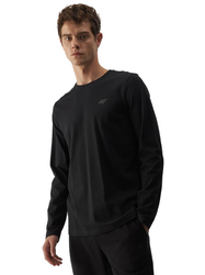 Longsleeve męski 4F 4FWMM00TLONM375 czarny