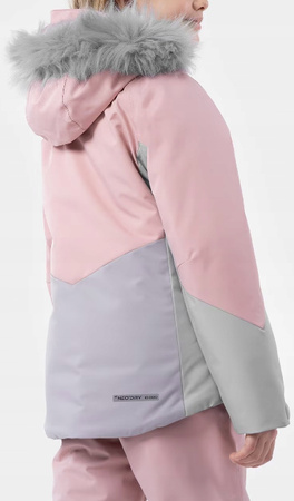 Dziewczęca kurtka narciarska 4F HJZ22-JKUDN003 szary