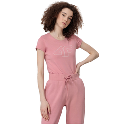 Koszulka T-shirt Damski 4F H4L22 TSD353 jasny róż