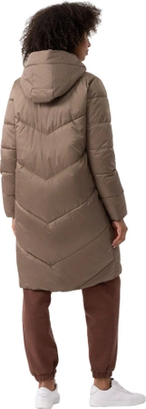 Płaszcz Zimowy puchowy Damski 4FAW23TDJAF235 jasny brąz