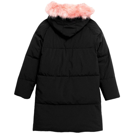 Kurtka Płaszcz Zimowy dziewczęcy 4F HJZ22 -JKUDP004 czarny