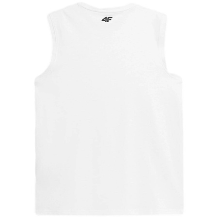 Koszulka bez rękawów Męska 4F H4L22 TSM350 biały