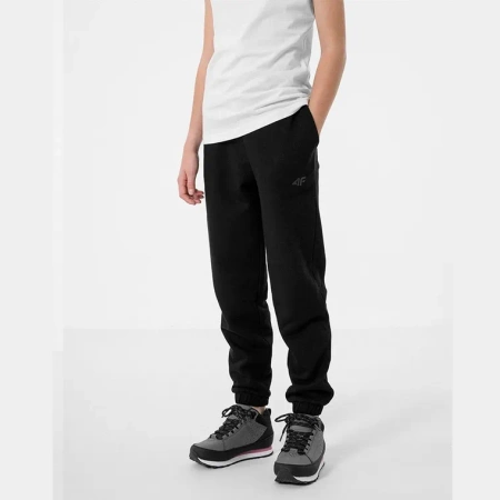 Spodnie dresowe joggery dziewczęce 4FJWMM00TTROF1189 czarny