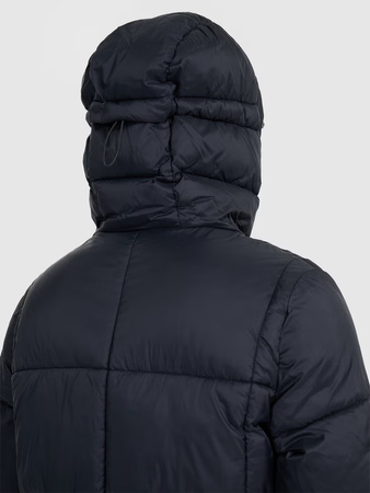 Płaszcz damski puchowy 4F z kapturem 4FWAW25TDJAF586 czarny