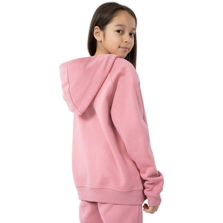 Bluza dresowa z kapturem dziewczęca 4F HJZ22 JBLD002 różowa