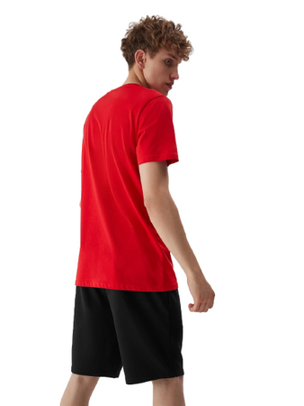 Koszulka Męska 4F czerwona 4FAW23TTSHM0876