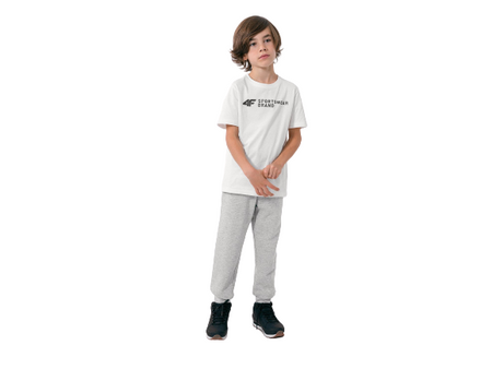 Spodnie Dresowe Chłopięce 4F HJZ22 JSPMD001 szare