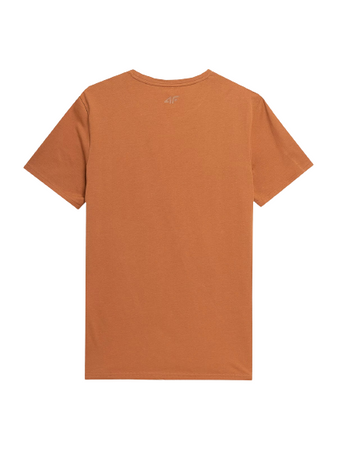 Koszulka Męska 4F brązowy 4FSS23-TTSHM364