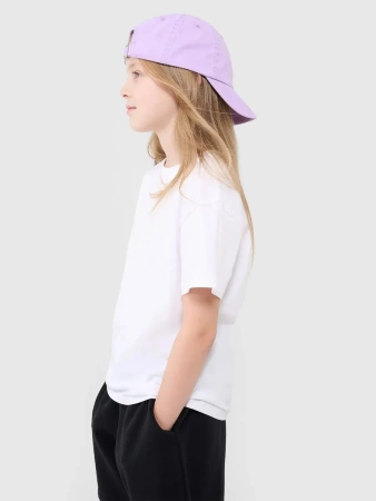 Dziewczęcy t-shirt koszulka 4FJWMM00TTSHF2332 biały