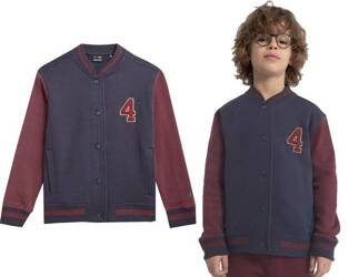 Bluza dresowa bejsbolówka chłopięcaTSWSM635 granat