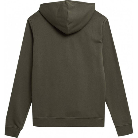Bluza Męska z kapturem khaki 4FAW23TSWSM0773