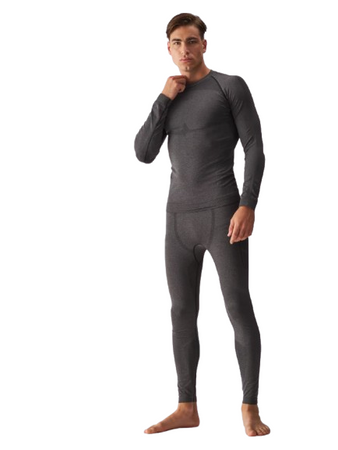 Bielizna termoaktywna bezszwowa męska 4F 4FWAW24USEAM174 czarny melanż