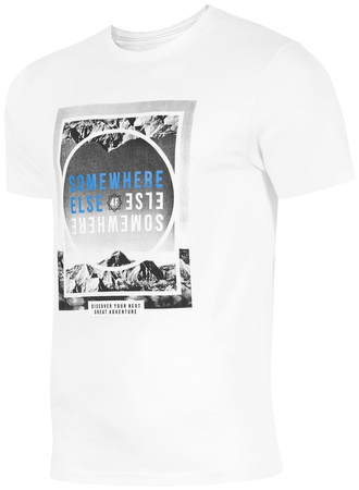 T-SHIRT MĘSKI 4F H4L18-TSM011 BIAŁY