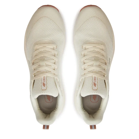 Buty sportowe damskie 4F z siatki na siłownię 4FMM00FSPOF027 kremowe