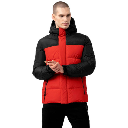 Kurtka Zimowa puchowa Męska 4F H4Z22 KUMP009 czerwony