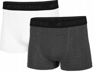 Bokserki Męskie Majtki 4F NOSH4-BIM001 BIAŁY+SZARY