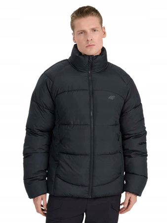 Kurtka puchowa zimowa męska 4F czarna 4FRAW25TDJAM0707