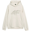 Bluza męska z kapturem 4F 4FWSS25TSWSM1585 kremowa