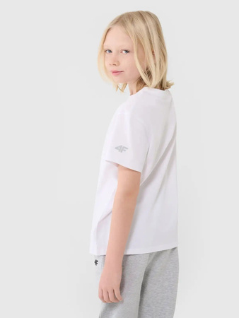 Koszulka dziecięca T-shirt 4FJWMM00TTSHM2362 biały
