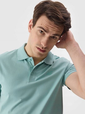 Koszulka polo męska miętowa 4F WSS24 TPTSM129