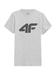 Koszulka T-shirt Męski 4F 4FSS23 TTSHM537 jasny szary