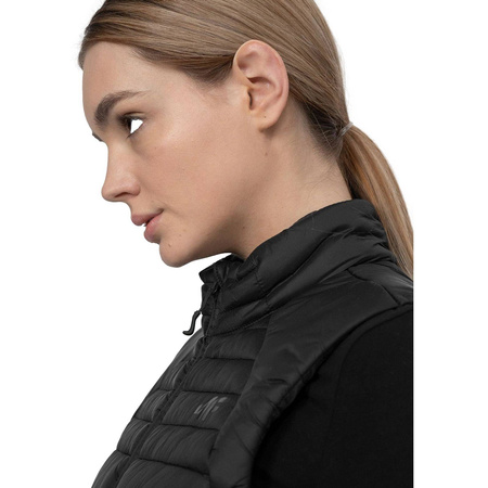Bezrękawnik Puchowy Zimowy Kamizelka Damski 4F H4L22-KUDP001 czarny