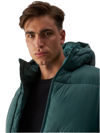 Męska kurtka puchowa pikowana 4F 4FWAW24TDJAM480 zielona