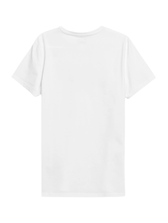 Koszulka T-shirt Męski 4F 4FSS23 TTSHM537 biały