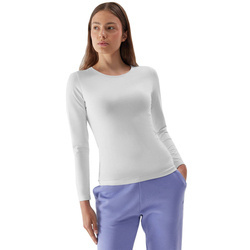 Damski biały longsleeve Koszulka z długim rękawem 4F AW23TLONF167