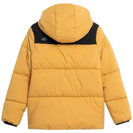 Kurtka Zimowa chłopięca 4F HJZ22-JKUMP004 jasny brąz