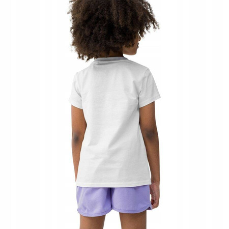 Koszulka dziewczęca t-shirt biały 4F JWSS24 TTSHF1111