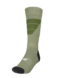 Skarpety narciarskie męskie 4F 4FWAW24UFSOM153 khaki