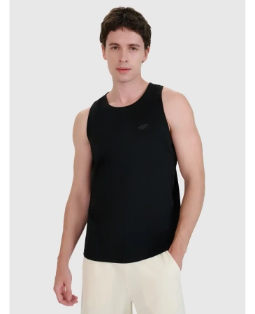 Koszulka męska bez rękawów 4FWMM00TSLEM126 czarny