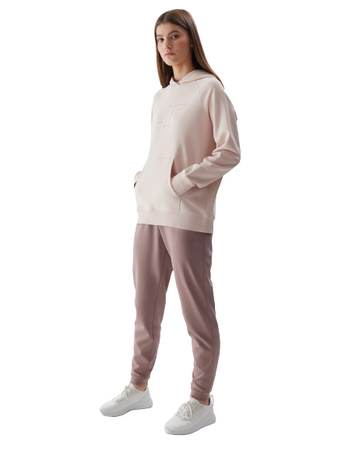 Bluza Damska z kapturem 4F kremowa 4FAW23TSWSF0765